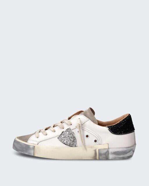 Philippe Model Dames lage sneaker met tweekleurig design