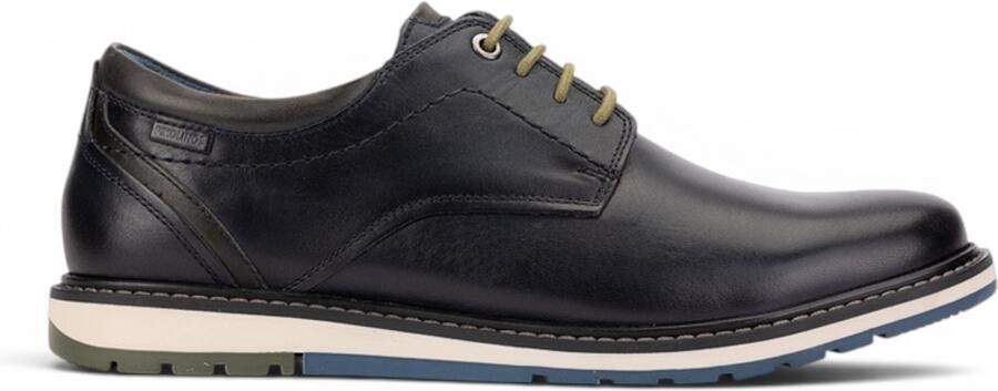 Pikolinos Blauwe Leren Veterschoenen voor Heren Berna