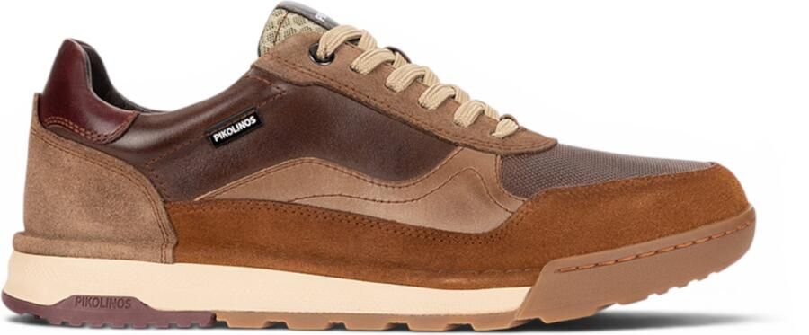 Pikolinos Bruine Leren Sneakers Schoenen Veterschoenen Teide