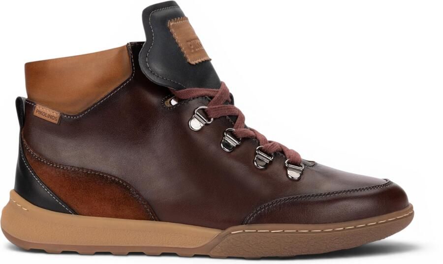 Pikolinos dames Caoba rode leren veterschoenen sneakers Viana