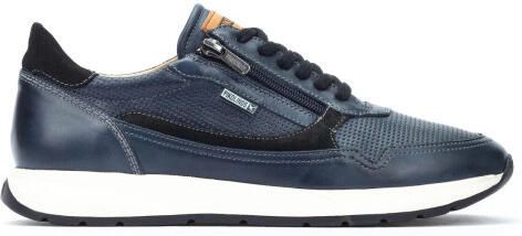 Pikolinos Heren Blauwe Leren Easy Wear Sneakers Getafe