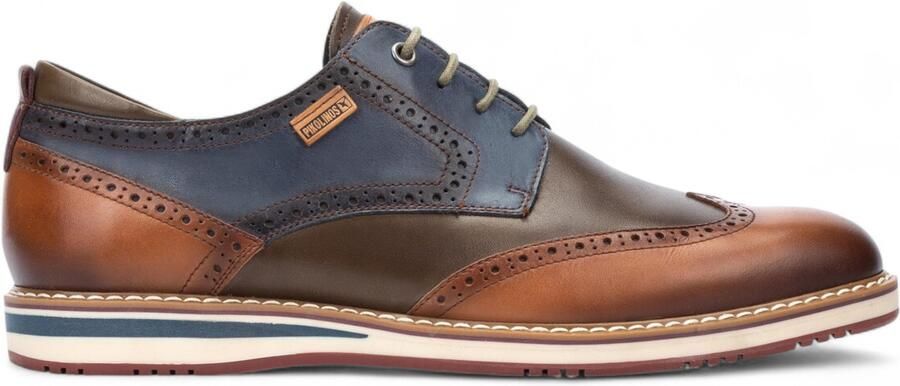 Pikolinos Heren Brandy Bruine Leren Brogue Veterschoenen Oxford Avila