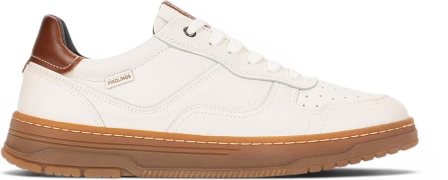 Pikolinos Witte Leren Sneaker Trainers Veterige Sportschoenen Salinas
