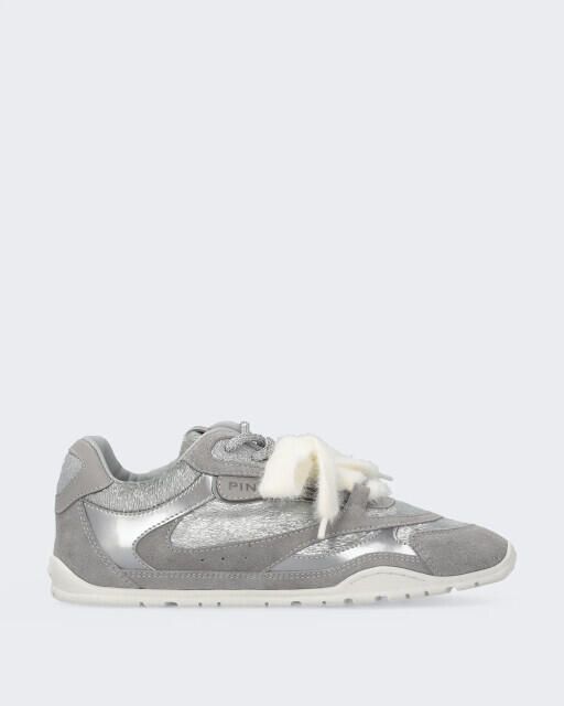 Pinko Dames yulia sneaker van suède en fluweel met