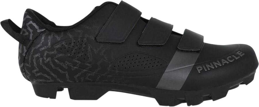 Pinnacle Fietsschoenen voor heren met 3 klittenbandsluitingen (Zwart)