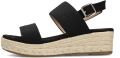 Posh by Poelman Ceto Dames plateau sandalen - Zwart
