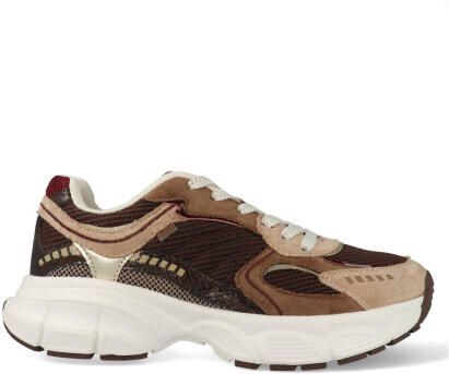 Posh by Poelman Sneakers lise beige bordeaux rood