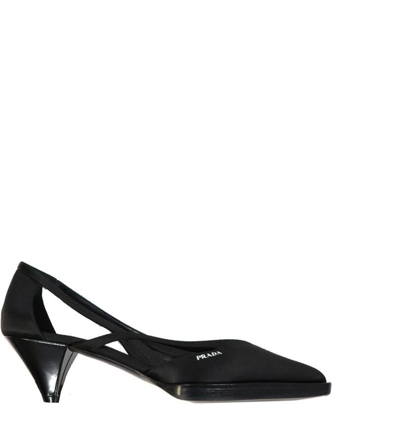 Prada 55mm Cut-Out Satijnen Pumps