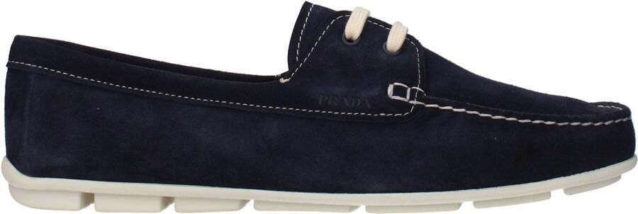 Prada Blauwe Leren Instappers