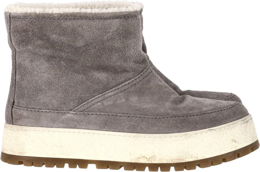 Prada Pre-owned Prada Bont Voering Winter Enkellaarsjes in Grijs Suède