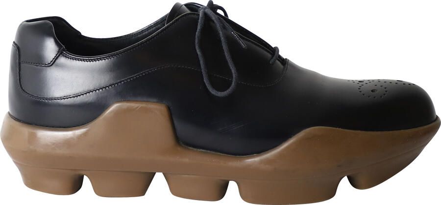 Prada Pre-owned Prada Platform Brogues in Zwart Leer