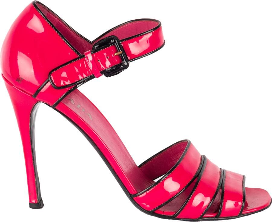 Prada Pre-owned Prada sandalen met hak in felroze jaren 2010