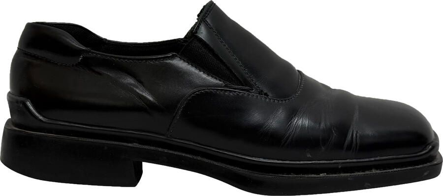 Prada Pre-owned Prada Vierkante Neus Instappers van Zwart Leer