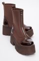 Prologue Bray Lakleren Chunky Boot (Dames) - Bruin