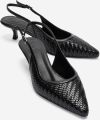 Prologue Fendrix Kitten Hak Slingback Pump - Zwart
