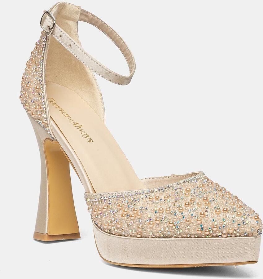 Prologue Khloe Glitter Bruids Platform Naaldhakken