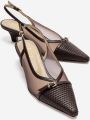 Prologue Laviera Mesh Slingback Pump - Bruin