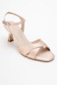 Prologue Melin Cross Riem Stiletto Sandaal - Beige