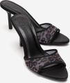 Prologue Monroe Stiletto Mesh Sandaal - Antraciet