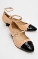 Prologue Uster Lage Hak Mary Jane Pump (Dames) - Beige