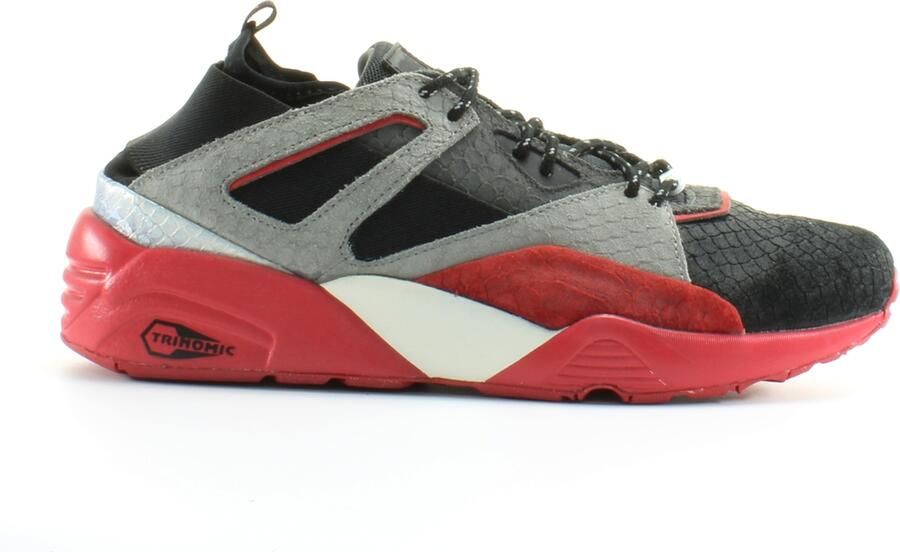 Puma BOG Sock Rioja Zwart Grijs Suède Leer Heren Lace Up Trainers 361456 03