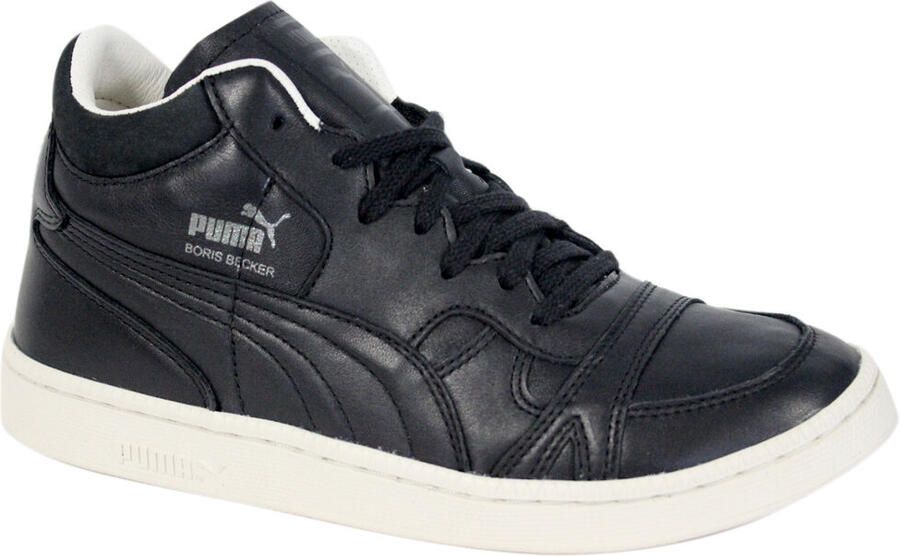 Puma Boris Becker Leather Mid Top Mens Zwarte Lace Up 357768 04 B27A