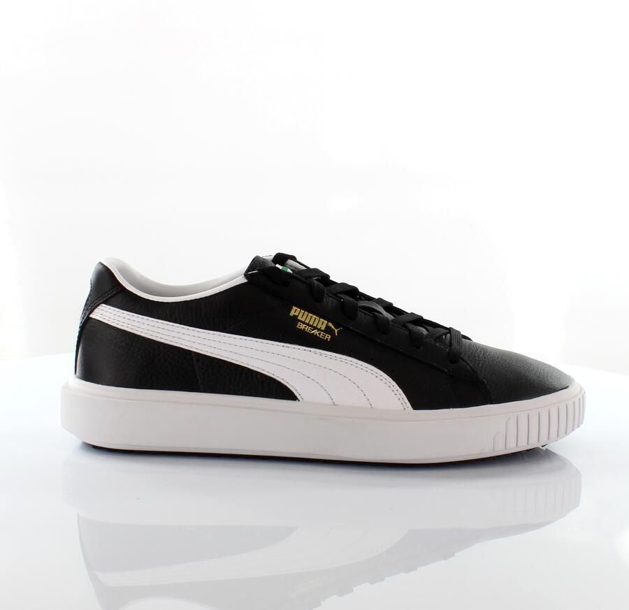 Puma Breaker Leather Low Top Heren Veterschoenen Zwart 366078 01