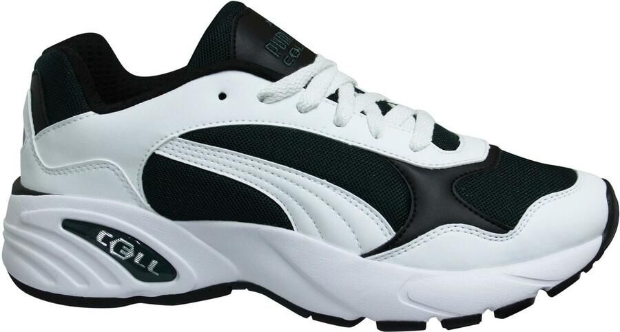 Puma Cell Viper Heren Trainers Laag Wit Groen Casual Veterschoenen 369505 01