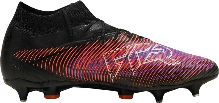 Puma Future 8 Pro voetbalschoenen voor heren met golvend patroon gebreide kraag en zool voor zachte ondergrond (Zwart)