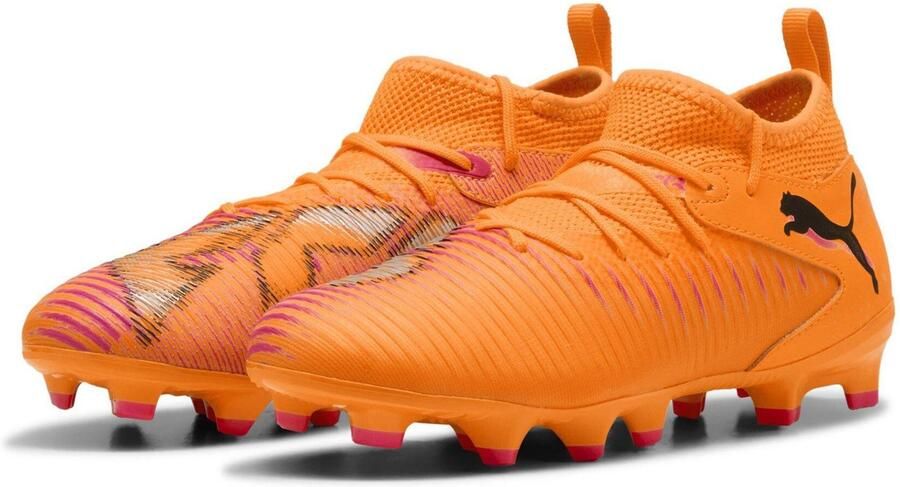 Puma Future 8 Ultimate Match voetbalschoenen voor kinderen (kunstgras) (Oranje zwart)
