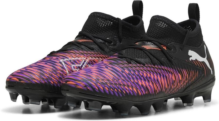 Puma Future 8 Ultimate Match voetbalschoenen voor kinderen (kunstgras) (Zwart Paars)