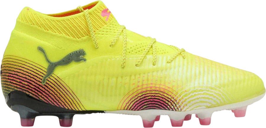 Puma Future 8 Ultimate Wavy Lines voetbalschoenen voor dames voor harde ondergrond (Geel)