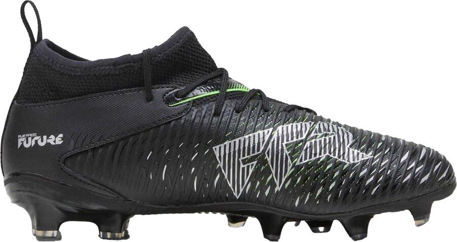 Puma Future 8 voetbalschoenen voor kinderen met kunstgrasprofiel geschikt voor 8 wedstrijden (Zwart Groen)