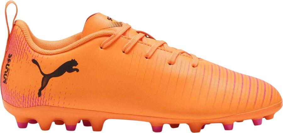 Puma Future 8 voetbalschoenen voor kinderen met veters geschikt voor harde ondergrond (Oranje)