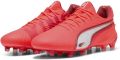 Puma Heren King Ultimate Stevige Grond Voetbalschoenen (Rood Wit) - Rood