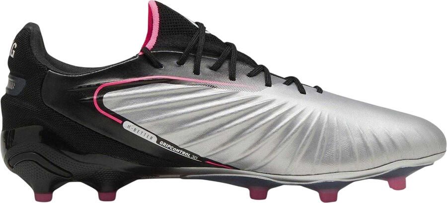 Puma Heren King Ultimate Stevige Grond Voetbalschoenen (Zilver Zwart)