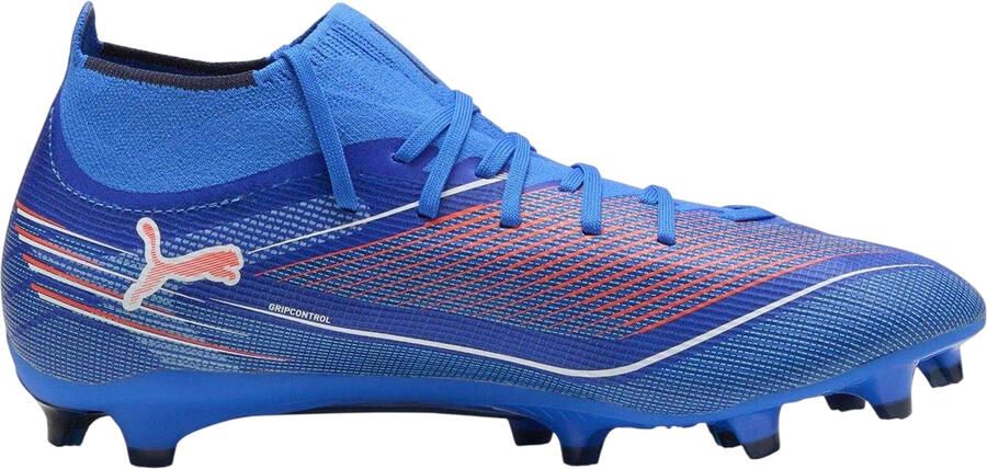 Puma Heren Ultra 5 Match Stevige Grond Voetbalschoenen (Blauw Wit)
