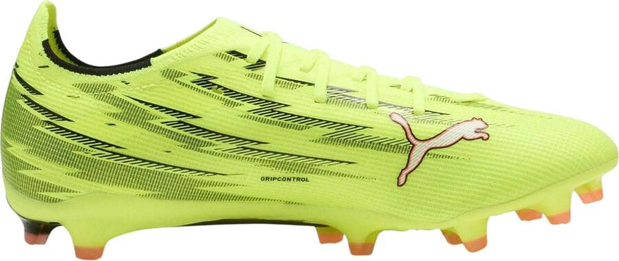 Puma Heren Ultra 5 Match Stevige Grond Voetbalschoenen (Geel zwart)
