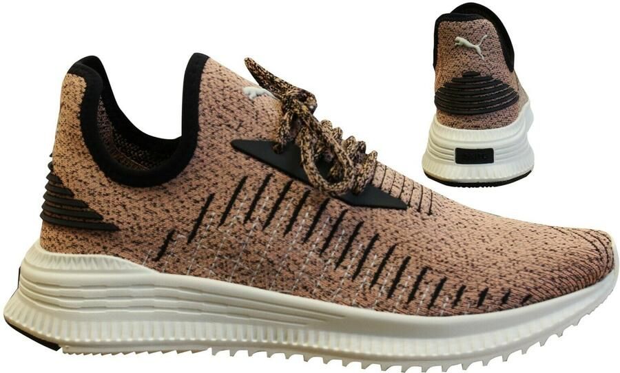 Puma Ignite Avid EvoKnit Slip On Clay Textile Mesh Trainers Heren