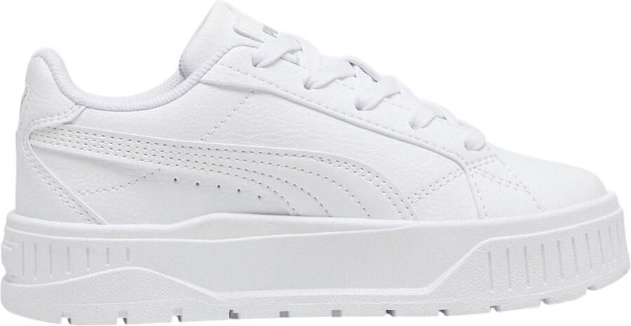 Puma Kar II leren platformschoenen voor kinderen (Wit)