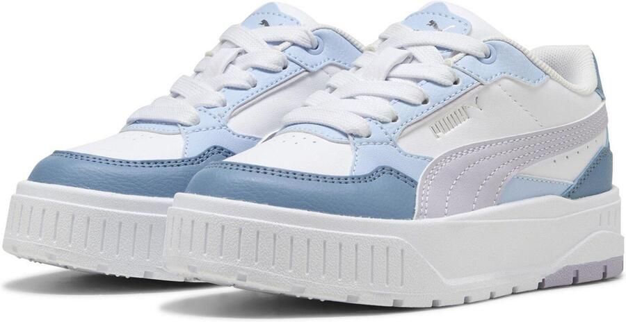 Puma Kar II leren platformschoenen voor kinderen (Wit siliconen)