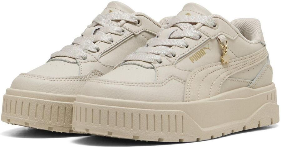 Puma Kar II leren platformschoenen voor kinderen (Zilver)