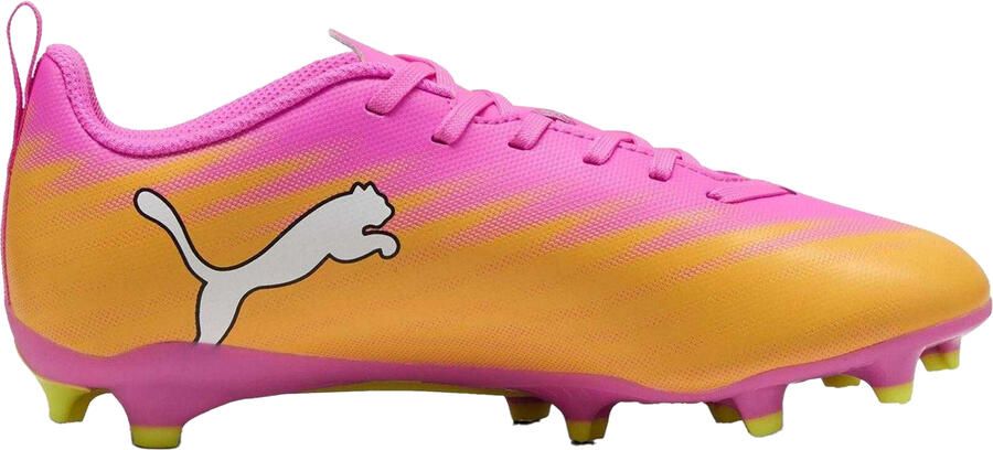 Puma Kinder Kids Ultra 5 Play Stevige Grond Voetbalschoenen (Roze oranje)