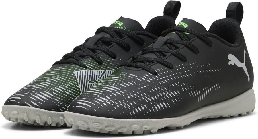 Puma Kinder kinder Future 8 Play kunstgras voetbalschoenen (Zwart Groen)