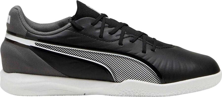 Puma King Match It-voetbalschoenen voor kinderen (normaal model) voor binnengebruik (Zwart)