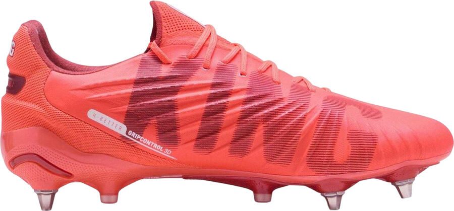 Puma King Ultimate synthetische voetbalschoenen voor heren geschikt voor zachte ondergrond (Gloeiend rood)