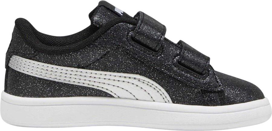 Puma Meisjes Baby Smash 3.0 Glitter Klittenbandschoenen (Zwart Zilver)