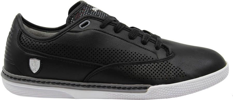Puma Novellino Scuderia Ferrari Zwart Leer Lace Up Herentrainers 304664 01