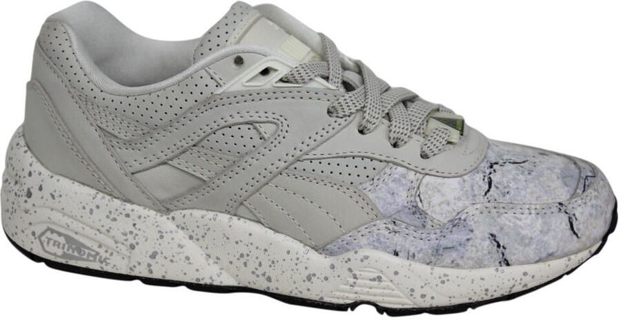 Puma R698 ROXX Whisper White Heren Lace Up Trinomic Trainers 360857 03 B1C