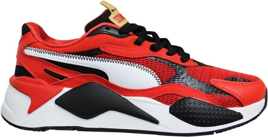 Puma RS-X3 CNY Rood Zwart Wit Laag Lace Up Heren Hardlooptrainers 373178 01